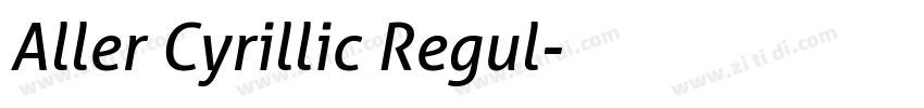 Aller Cyrillic Regul字体转换